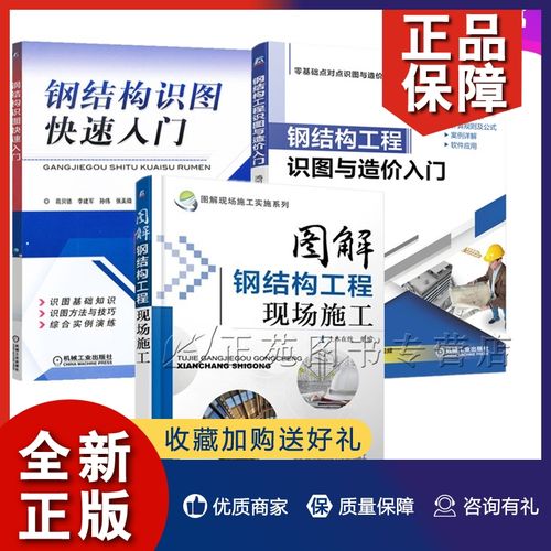 正版3册 钢结构工程识图与造价入门 钢结构识图钢结构工程现场施工 建